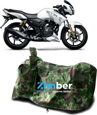 ZIMBER Two Wheeler Cover for TVS(Apache RTR 180, Green)