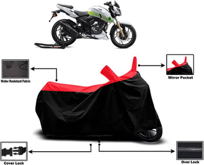 KEDIT Two Wheeler Cover for TVS(Apache RTR 200 Fi E100, Red)