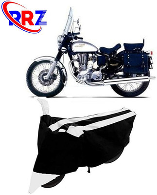 RRZ Waterproof Two Wheeler Cover for Royal Enfield(Machismo 350, Black, White)