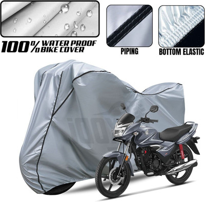 SThanaveX Waterproof Two Wheeler Cover for Honda(CB Shine SP, Silver, Black)