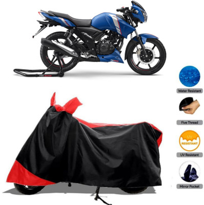WMIZEXA Waterproof Two Wheeler Cover for TVS(Apache RTR 160 4V, Red)