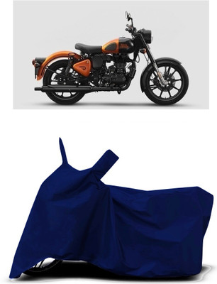 VESMEI Two Wheeler Cover for Royal Enfield(Bullet 350, Blue)