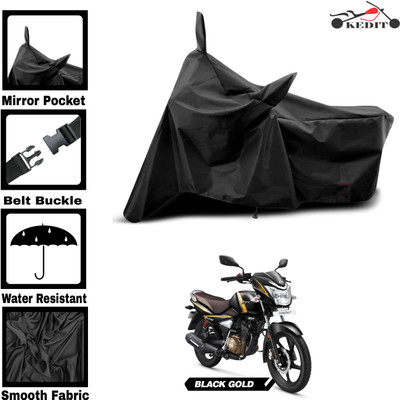 KEDIT Two Wheeler Cover for TVS(Victor, Black)