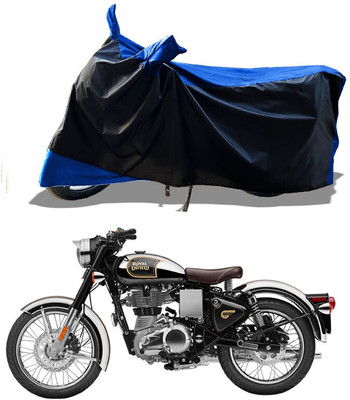 DeepShakshi AUTOMOTIVE Waterproof Two Wheeler Cover for Royal Enfield(Classic 500, Blue)