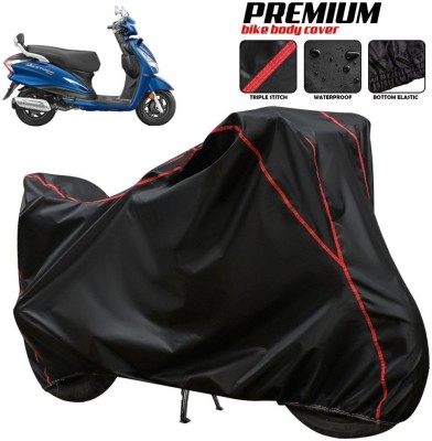 AUTOCAD Waterproof Two Wheeler Cover for Hero(Destini 125, Black, Red)