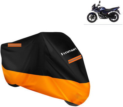Horseyaart Waterproof Two Wheeler Cover for Bajaj(Discover 150 f, Orange)