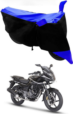 Mdstar Waterproof Two Wheeler Cover for Bajaj(Pulsar 220, Blue, Black)