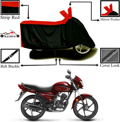 KEDIT Two Wheeler Cover for Honda(Dream, Red, Black)