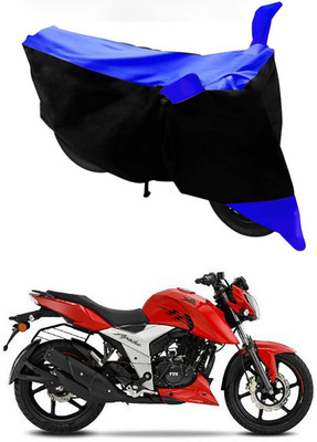 Mdstar Waterproof Two Wheeler Cover for TVS(Apache RTR 160 4V, Blue, Black)