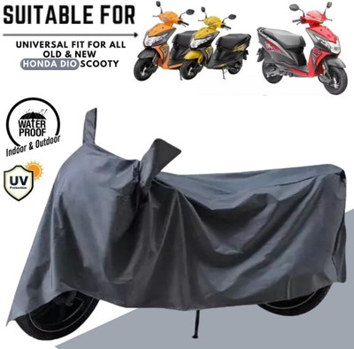 MADAFIYA Waterproof Two Wheeler Cover for Honda, Universal For Bike(Dio, Grey)