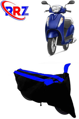 RRZ Waterproof Two Wheeler Cover for Suzuki(Access 125, Black, Blue)