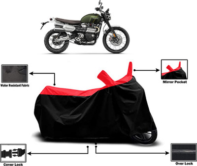 Amexride Two Wheeler Cover for Triumph(Scrambler 1200, Red)