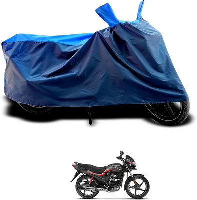 CODOKI Waterproof Two Wheeler Cover for Hero(Passion Plus, Black, Blue)