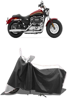 SUGASHRI Waterproof Two Wheeler Cover for Harley Davidson(XL 1200, White, Black)