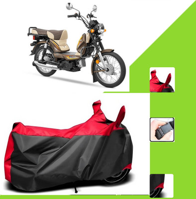 WMIZEXA Two Wheeler Cover for TVS(XL 100, Black, Red)