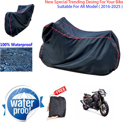 AUTOCAD Waterproof Two Wheeler Cover for TVS(Apache, Black)