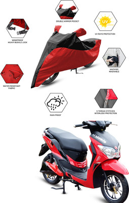 FurniGully Two Wheeler Cover for Hero Electric(Dash, Black, Red)