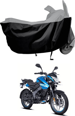 Amexride Two Wheeler Cover for Bajaj(Pulsar NS125 BS6, Black, Grey)