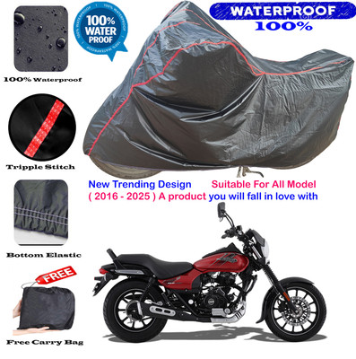 AutoGalaxy Waterproof Two Wheeler Cover for Bajaj(Avenger 150 Street, Black, Red)