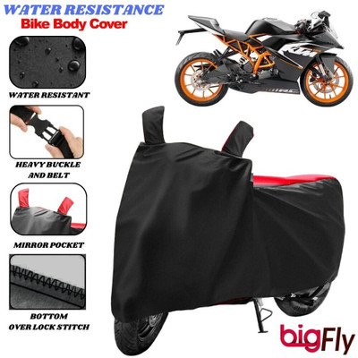 BigFly Two Wheeler Cover for KTM(RC 125, Black, Red)