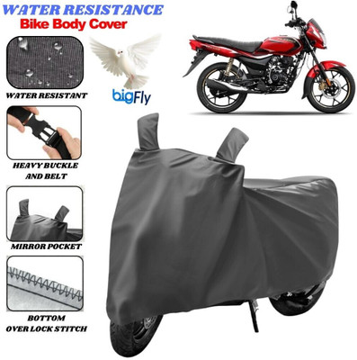 BigFly Two Wheeler Cover for Bajaj(Platina 110, Grey)