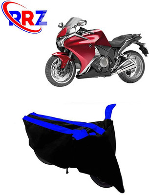 RRZ Waterproof Two Wheeler Cover for Honda(VFR 1200F, Black, Blue)