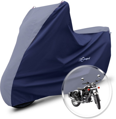 Neodrift Two Wheeler Cover for Royal Enfield(Classic Chrome, Grey, Blue)