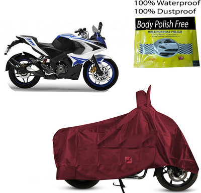 EGAL Waterproof Two Wheeler Cover for Bajaj(Pulsar RS200 BS6, Maroon)