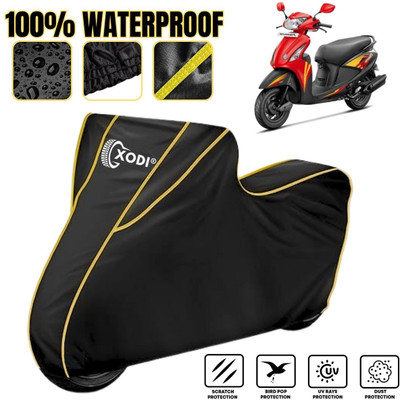 xodi Waterproof Two Wheeler Cover for Hero(Pleasure, Black, Yellow)