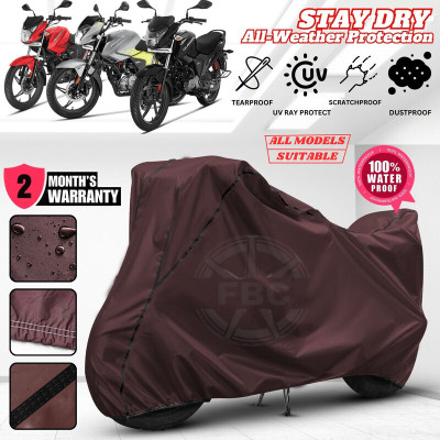 AUTOCAD Waterproof Two Wheeler Cover for Hero(Glamour, Maroon, Black)