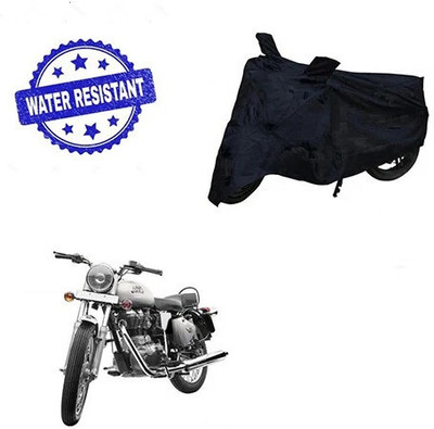 SK AUTO Waterproof Two Wheeler Cover for Royal Enfield(Bullet 350, Black)