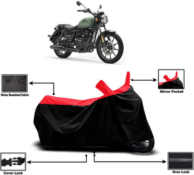 Amexride Two Wheeler Cover for Royal Enfield(Meteor 350, Red)