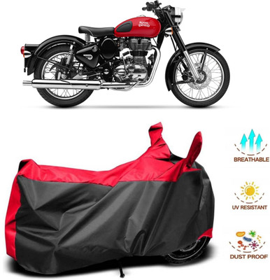 WMIZEXA Waterproof Two Wheeler Cover for Royal Enfield(Bullet 500, Red)