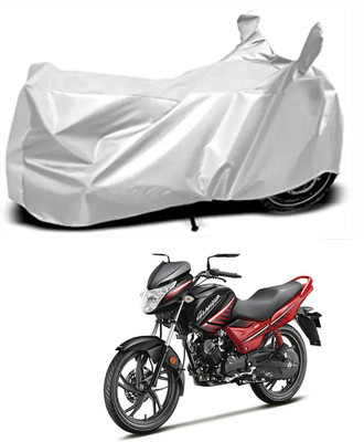 Aoriyon Two Wheeler Cover for Hero(Glamour, Silver)