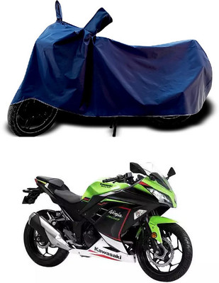 NIRUJI TRADERS Waterproof Two Wheeler Cover for Kawasaki(Ninja 300, Blue)