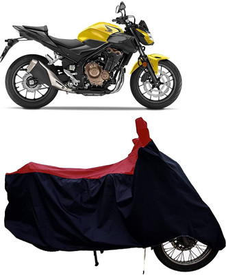 KEDIT Two Wheeler Cover for Honda(CB500F, Red, Black)