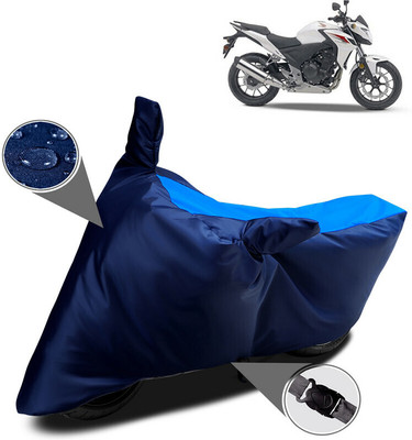 DeepShakshi AUTOMOTIVE Waterproof Two Wheeler Cover for Honda(CB500F, Blue)