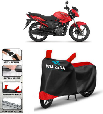 WMIZEXA Two Wheeler Cover for Hero(Glamour, Red, Black)