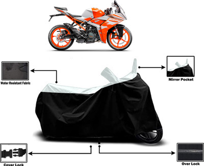 Amexride Two Wheeler Cover for KTM(RC 200 BS6, White)