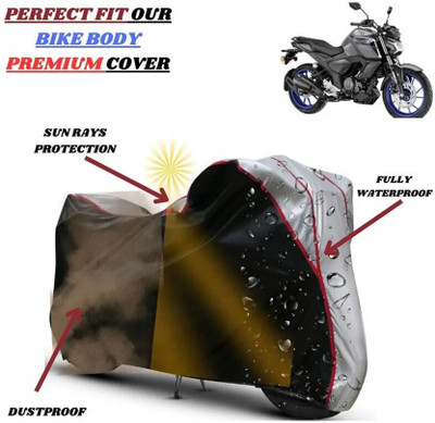 AUTOCAD Waterproof Two Wheeler Cover for Yamaha(FZS-FI V3 BS6, Black)