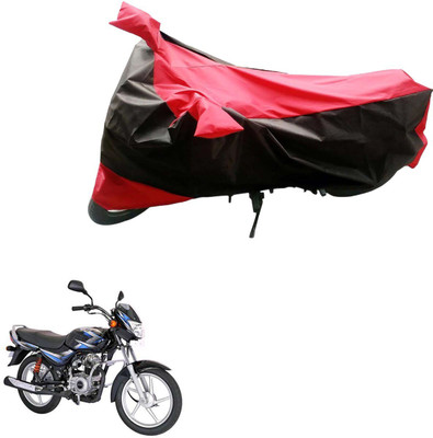 Mdstar Waterproof Two Wheeler Cover for Bajaj(Platina, Black, Red)
