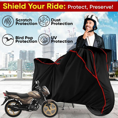 Shiv Kanha Waterproof Two Wheeler Cover for TVS(Star City, Black)