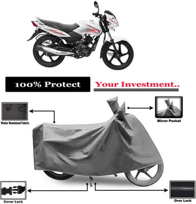 Amexride Two Wheeler Cover for TVS(Sport ES, Grey)