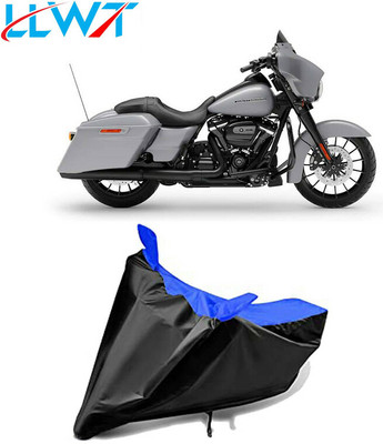KPIND Waterproof Two Wheeler Cover for Harley Davidson(Street Glide Special, Black, Blue)