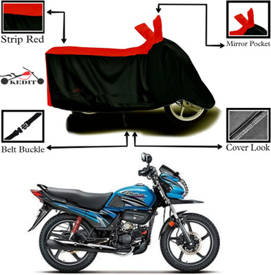 AASHTIK MART Two Wheeler Cover for Hero(Passion Pro TR, Red, Black)