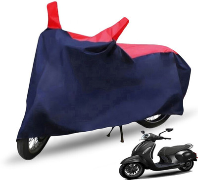 Mdstar Waterproof Two Wheeler Cover for Bajaj(Chetak, Red, Blue)