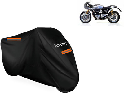 Juvdoxj Waterproof Two Wheeler Cover for Triumph(Thruxton 1200 R, Black)