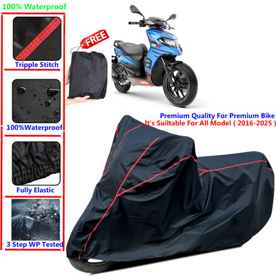 KaparDineX Waterproof Two Wheeler Cover for Aprilia(SR 125, Black)