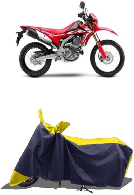 SUGASHRI Waterproof Two Wheeler Cover for Honda(CRF 250 L, Yellow, Blue)