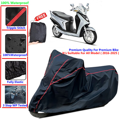 SThanaveX Waterproof Two Wheeler Cover for Hero(Leap Hybrid SES BS6, Black)